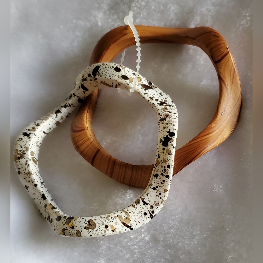 Vtg. Wooden Bangle Bracelets